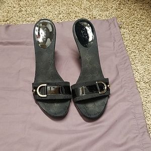 Gucci logo mules